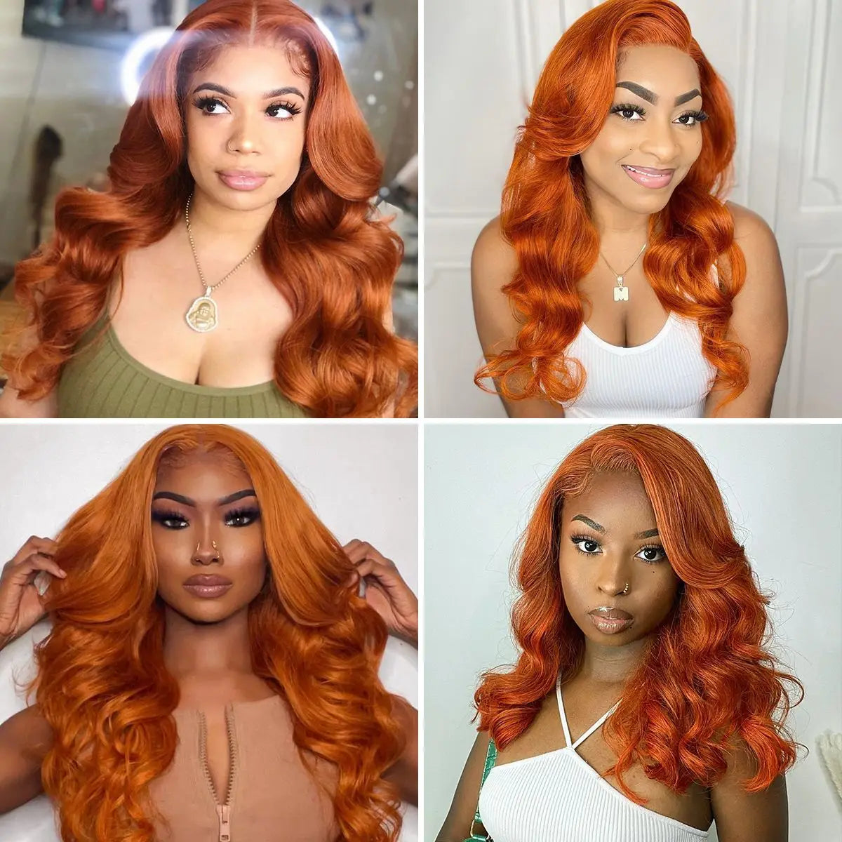 Ginger Lace Front Wig Human Hair 13x4 Body Wave Lace Front Wigs For Women Pre Plucked Colored Brazilian Human Hair Wigs