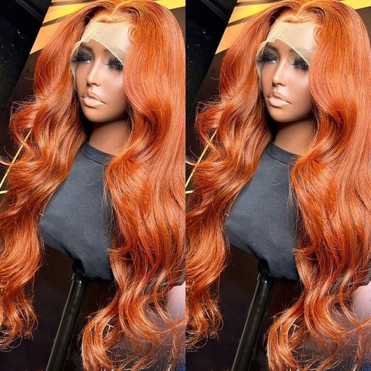 Ginger Lace Front Wig Human Hair 13x4 Body Wave Lace Front Wigs For Women Pre Plucked Colored Brazilian Human Hair Wigs