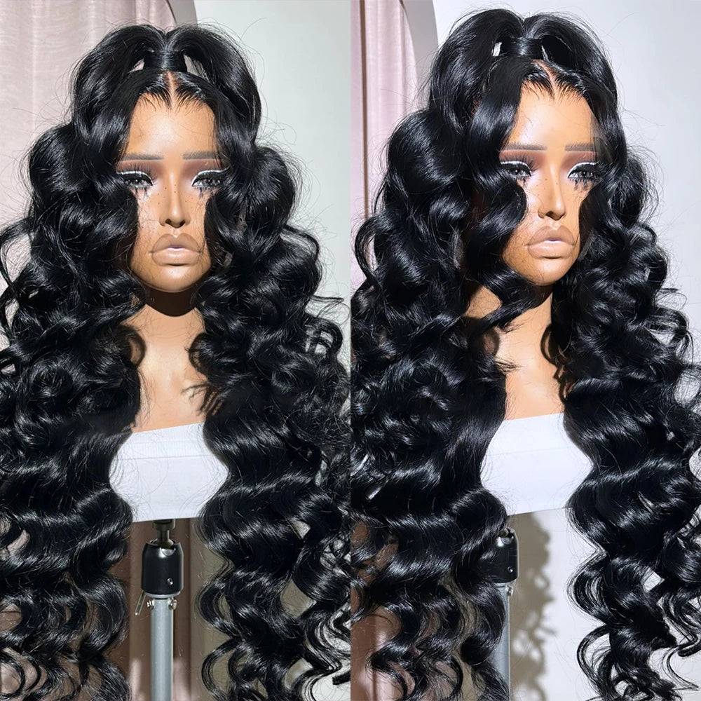 Glueless Preplucked Human Hair Wigs Ready To Wear And Go Brazilian Loose Deep Wave 13x4 HD Lace Frontal Human Hair Wig for Women