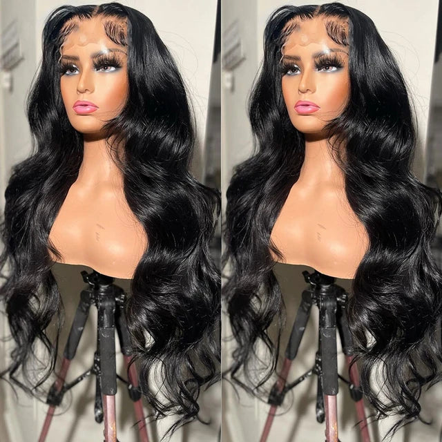 30 40 Inch 360 Body Wave Lace Front Human Hair Wigs Brazilian Loose Water Wavy Human Hair Lace Frontal Wigs For Black Women| |