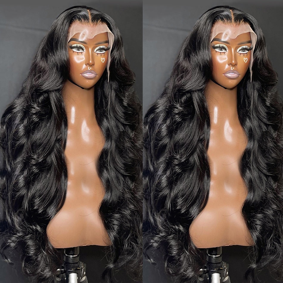 Transparent 13x6 Lace Front Human Hair Wigs Brazilian Body Wave Lace Frontal Wig For Black Women Preplucked 4x4 Lace Closure Wig - Part Lace Wigs