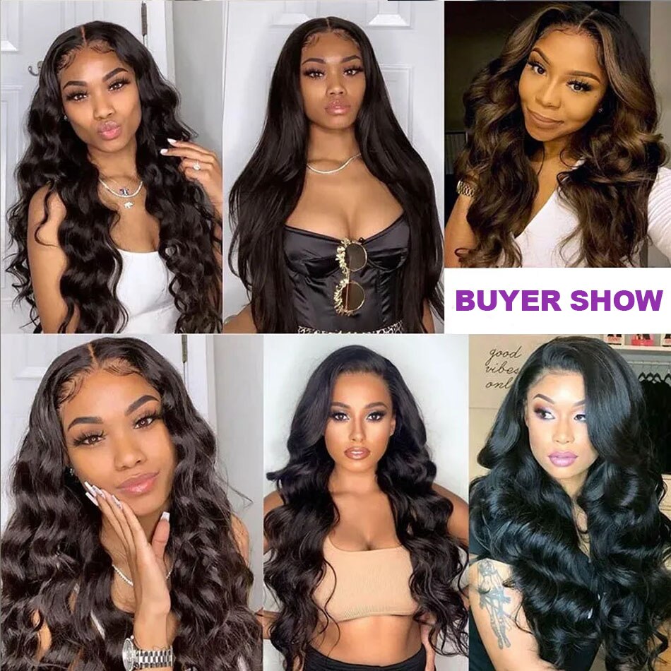 Transparent 13x6 Lace Front Human Hair Wigs Brazilian Body Wave Lace Frontal Wig For Black Women Preplucked 4x4 Lace Closure Wig - Part Lace Wigs